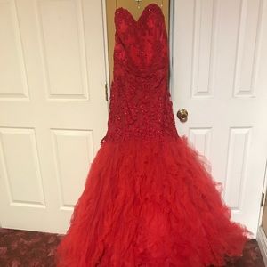 Red prom dress size 12